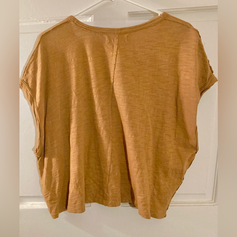 We The Free Brown Sleeveless Cotton Shirt - Picture 2 of 3